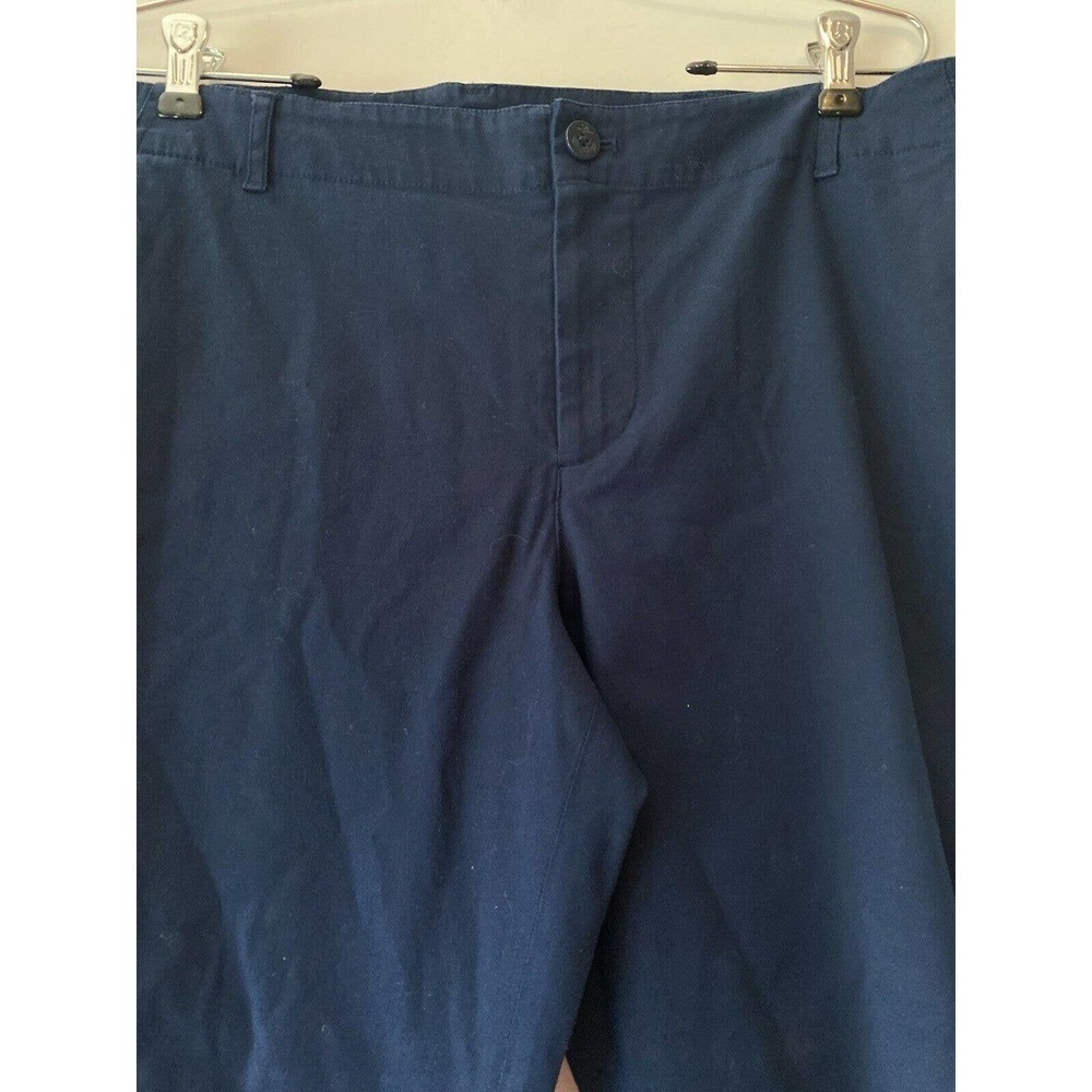 𝅺Lauren Ralph Lauren Co. Sz 12 Capri Pants Casual Blue Flat Front - Picture 3 of 8